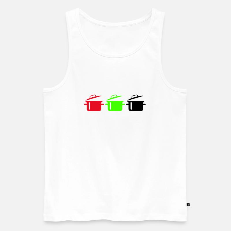 kochtöpfe - Männer Premium Bio Tank Top - Weiß