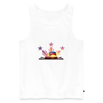 Philippines drapeau philippin fierté je cadeau - Débardeur bio Premium Homme - blanc - Devant - AI Model Male 178 light (178cm)