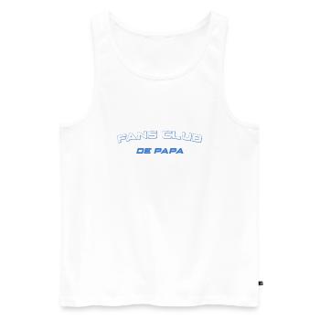 PAPA's Fans Club - Men's Premium Organic Tank Top - white - Front - Michal (187cm)