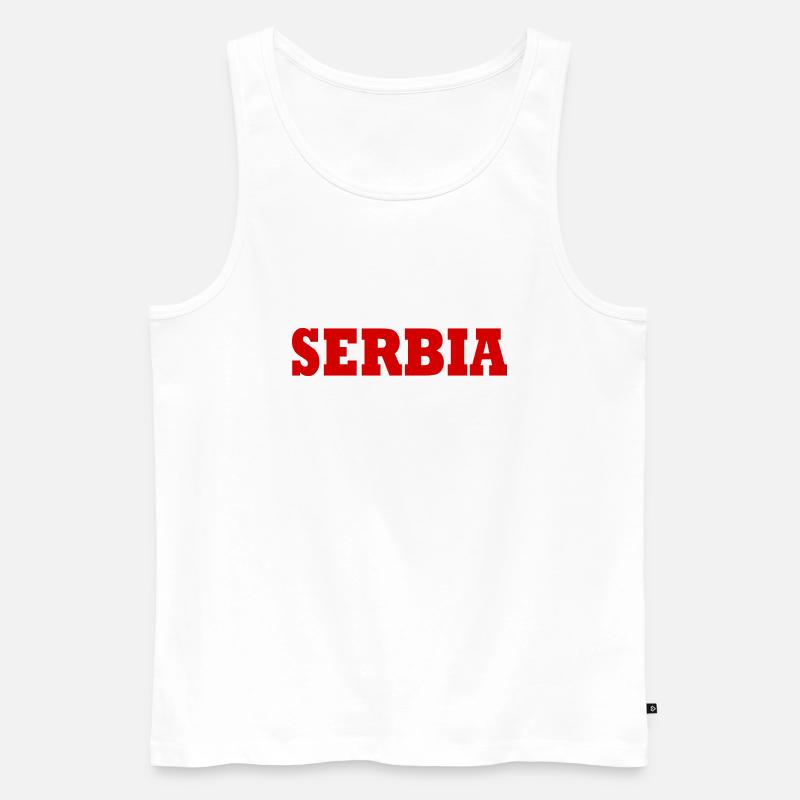 Serbien - Männer Premium Bio Tank Top - Weiß