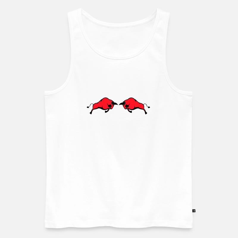 bulls - Men's Premium Organic Tank Top - white