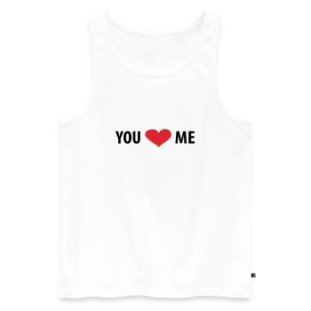 You love Me - Männer Premium Bio Tank Top - Weiß - Vorne - Michal (187cm)