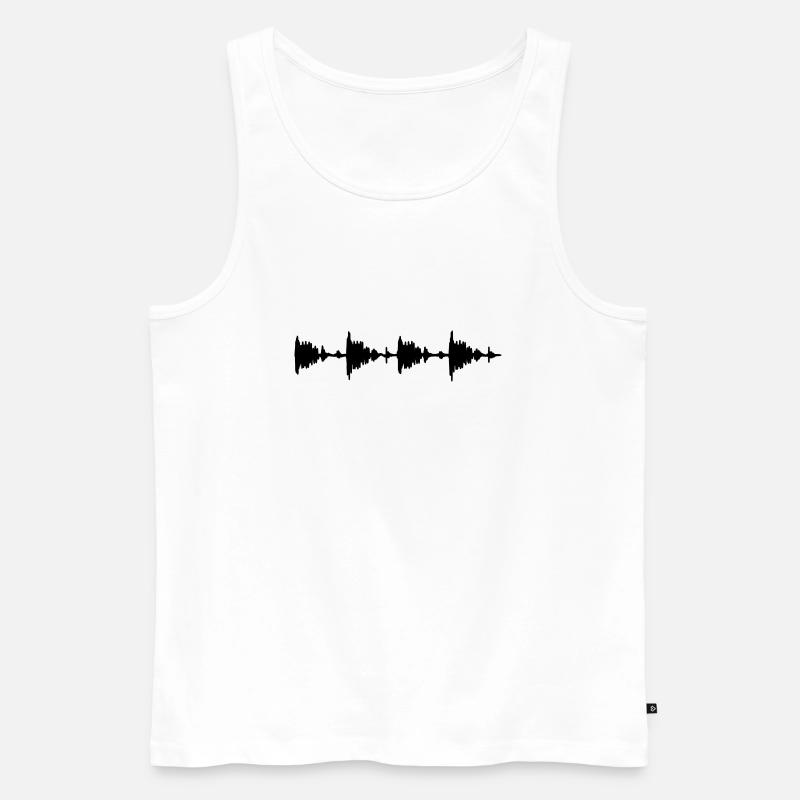 Waveform - Sample - Drumloop - Débardeur bio Premium Homme - blanc