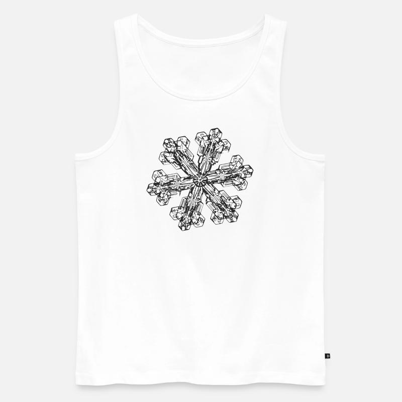 snowflake 3 black - Männer Premium Bio Tank Top - Weiß