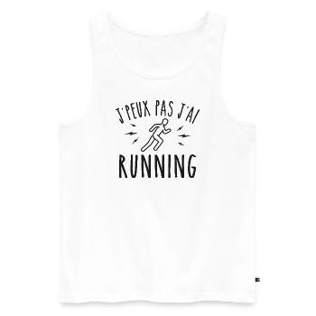 running je peux pas j'ai running coureur - Débardeur bio Premium Homme - blanc - Devant - Michal (187cm)