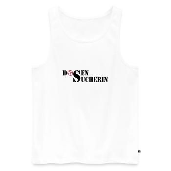 Dosensucherin - 2colors - 2011 - Men's Premium Organic Tank Top - white - Front - AI Model Male 178 light (178cm)