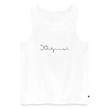 Capsaicin (Chili Paprika) Molekül - Männer Premium Bio Tank Top - Weiß - Vorne - AI Model Male 178 light (178cm)