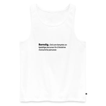 childish - Men's Premium Organic Tank Top - white - Front - Michal (187cm)