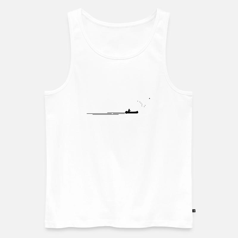 Kanu Alaska - Männer Premium Bio Tank Top - Weiß