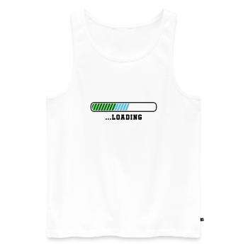 loading - Männer Premium Bio Tank Top - Weiß - Vorne - AI Model Male 178 light (178cm)