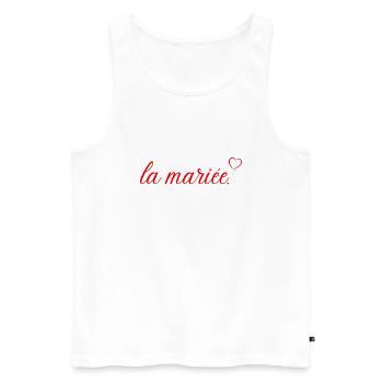 The Red Heart Bride - Men's Premium Organic Tank Top - white - Front - AI Model Male 178 light (178cm)