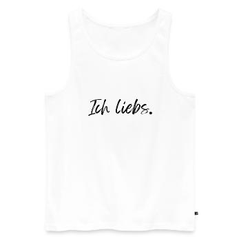 Ich liebs - Männer Premium Bio Tank Top - Weiß - Vorne - AI Model Male 178 light (178cm)
