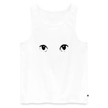 Cat Cat Eyes Eyes Pet Cats Kitten - Men's Premium Organic Tank Top - white - Front - AI Model Male 178 light (178cm)