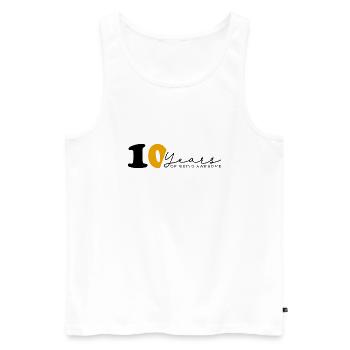 Jahrgang 2014 Lustig 10 Jahre Bday Männer Frauen - Männer Premium Bio Tank Top - Weiß - Vorne - Michal (187cm)