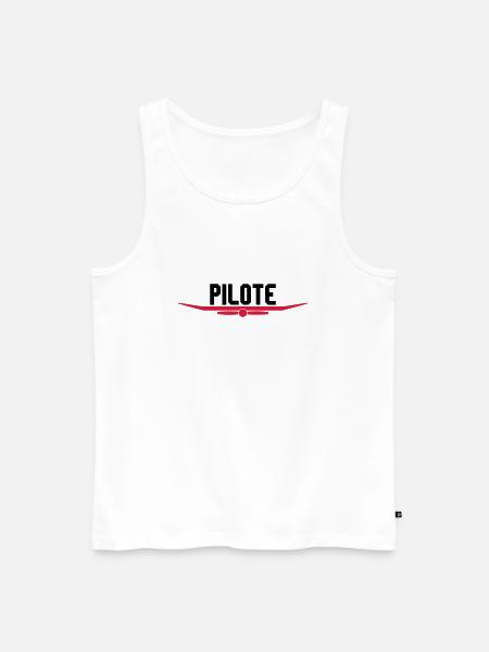 Pilote hélice aile - Débardeur bio Premium Homme - blanc