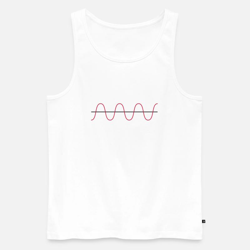 Wellenform Sinus Waveform OSC Physik Schwingung - Männer Premium Bio Tank Top - Weiß