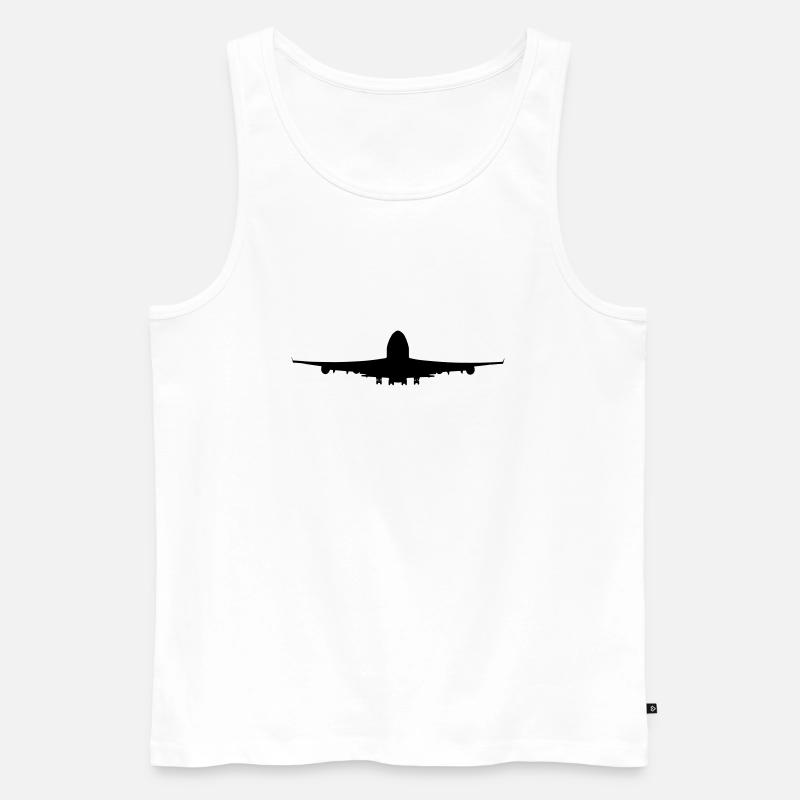 Flugzeug - Männer Premium Bio Tank Top - Weiß
