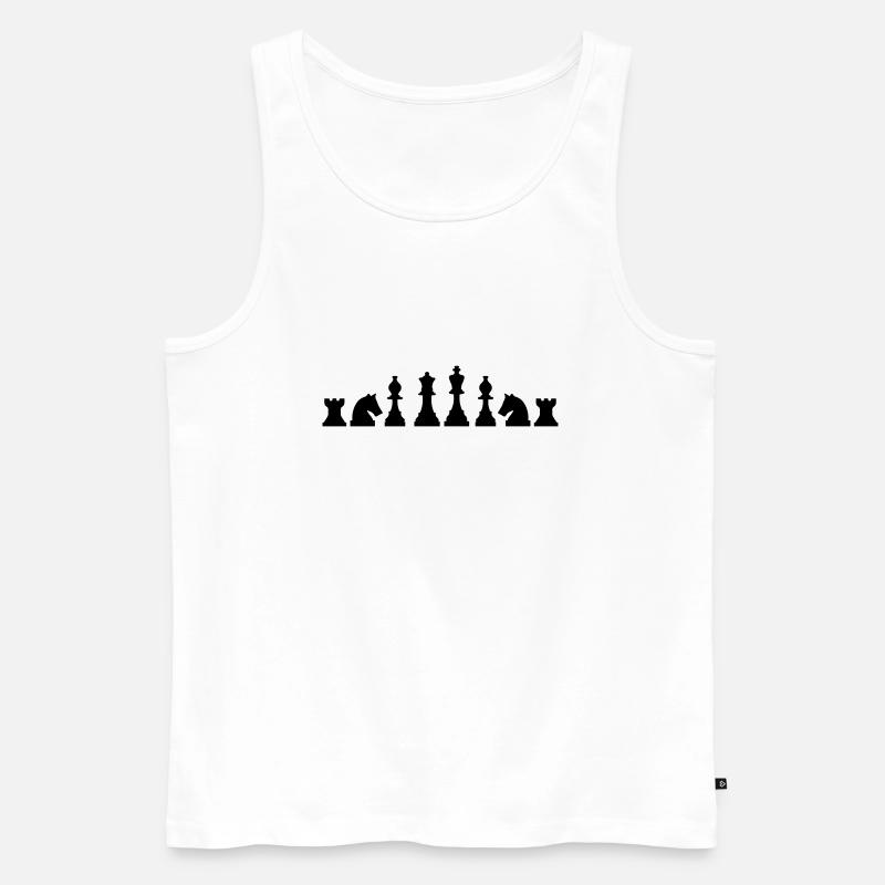 schach - Männer Premium Bio Tank Top - Weiß
