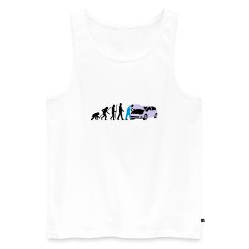 evolution_kfz_mechaniker_122013_b_3c - Männer Premium Bio Tank Top - Weiß - Vorne - Michal (187cm)