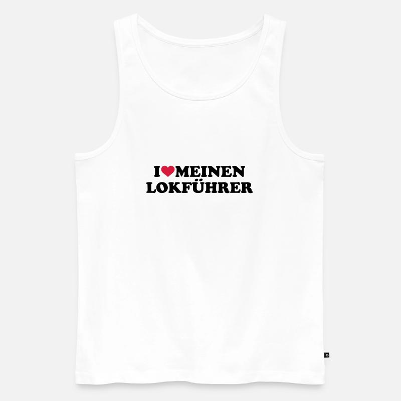 Lokführer - Männer Premium Bio Tank Top - Weiß
