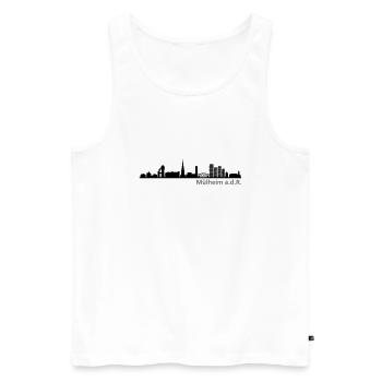 Skyline - Mülheim Ruhr - Männer Premium Bio Tank Top - Weiß - Vorne - Michal (187cm)