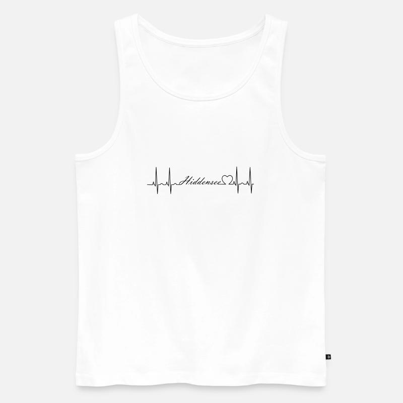 Hiddensee - Männer Premium Bio Tank Top - Weiß