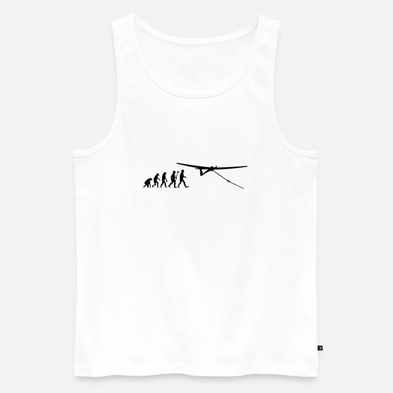 evolution segelfliegen - Männer Premium Bio Tank Top - Weiß