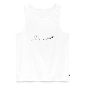 fly heart - Men's Premium Organic Tank Top - white - Front - AI Model Male 178 light (178cm)