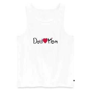 Dad heart Mom - Men's Premium Organic Tank Top - white - Front - AI Model Male 178 light (178cm)