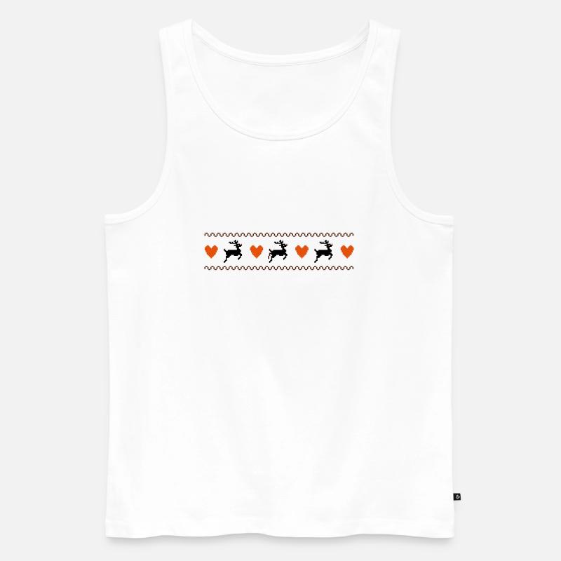 Rentiere - Männer Premium Bio Tank Top - Weiß