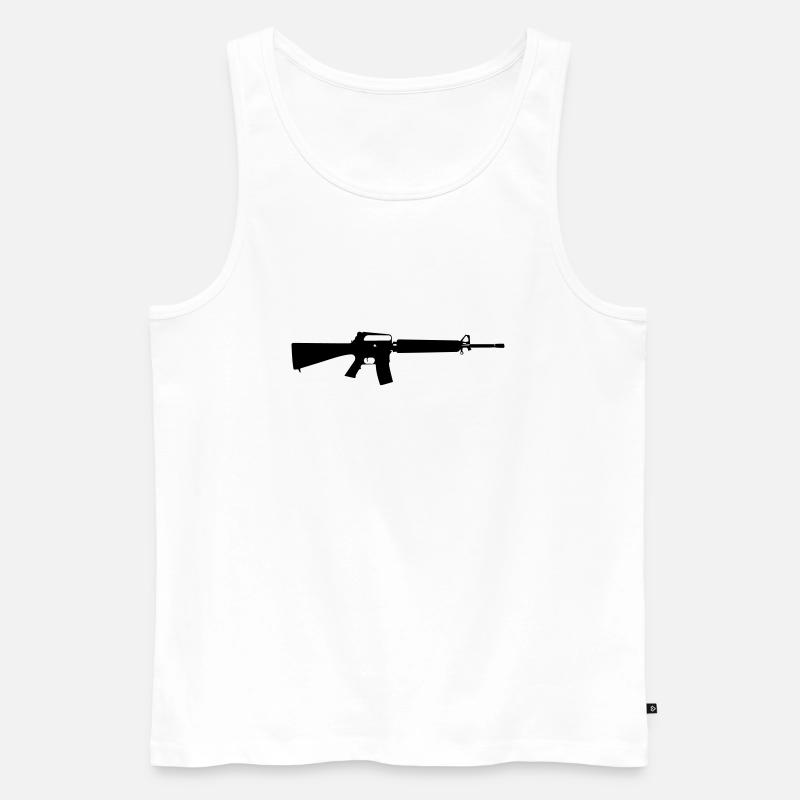 m16 - Männer Premium Bio Tank Top - Weiß