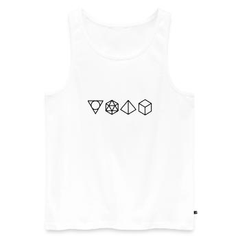 Geometrische formen - Männer Premium Bio Tank Top - Weiß - Vorne - AI Model Male 178 light (178cm)