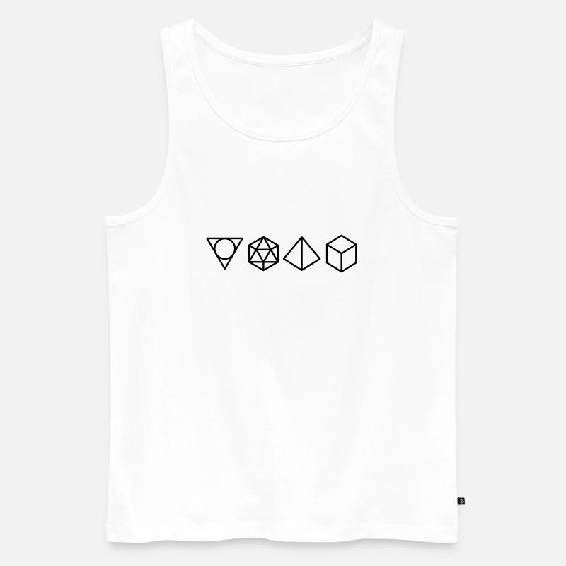 geometrico forme - Canottiera ecologica premium da uomo - bianco