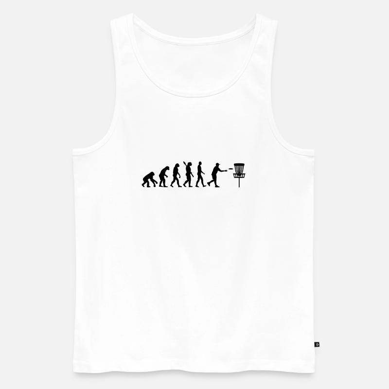 Evolution Disc Golf - Men's Premium Organic Tank Top - white