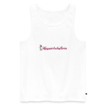 Hauswirtschafterin Blumen Ornament - Männer Premium Bio Tank Top - Weiß - Vorne - Michal (187cm)