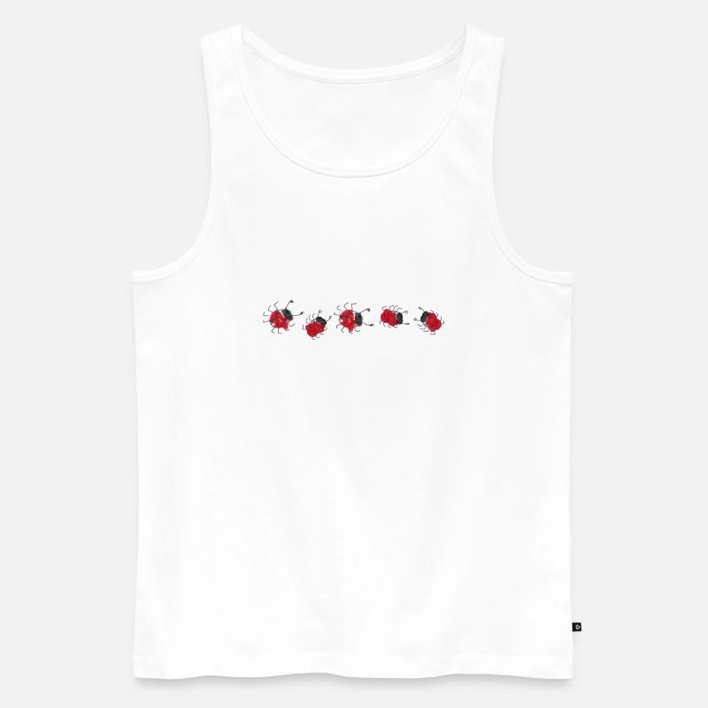 Marienkäfer Glück Ladybug - Männer Premium Bio Tank Top - Weiß