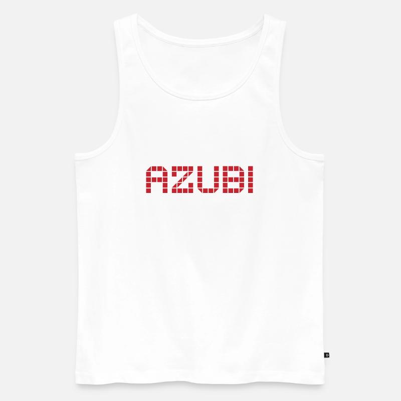 Azubi Tshirt 2 23 rot - Männer Premium Bio Tank Top - Weiß