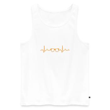Herzschlag Optiker Geschenkidee - Männer Premium Bio Tank Top - Weiß - Vorne - Michal (187cm)