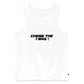 Chase The Bag Shirt für Finesser -VINESSED.de - Männer Premium Bio Tank Top - Weiß - Vorne - Michal (187cm)