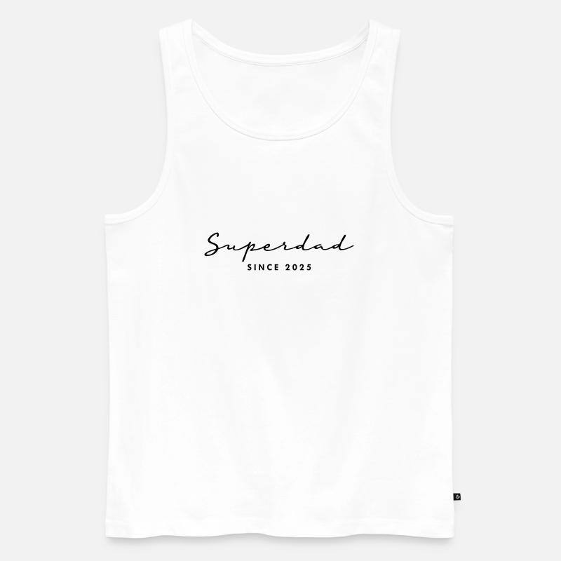 Superdad Papa Vater 2025 - Männer Premium Bio Tank Top - Weiß