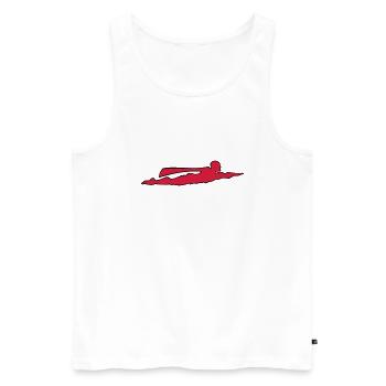 Superheld zweifarbig - Männer Premium Bio Tank Top - Weiß - Vorne - Michal (187cm)