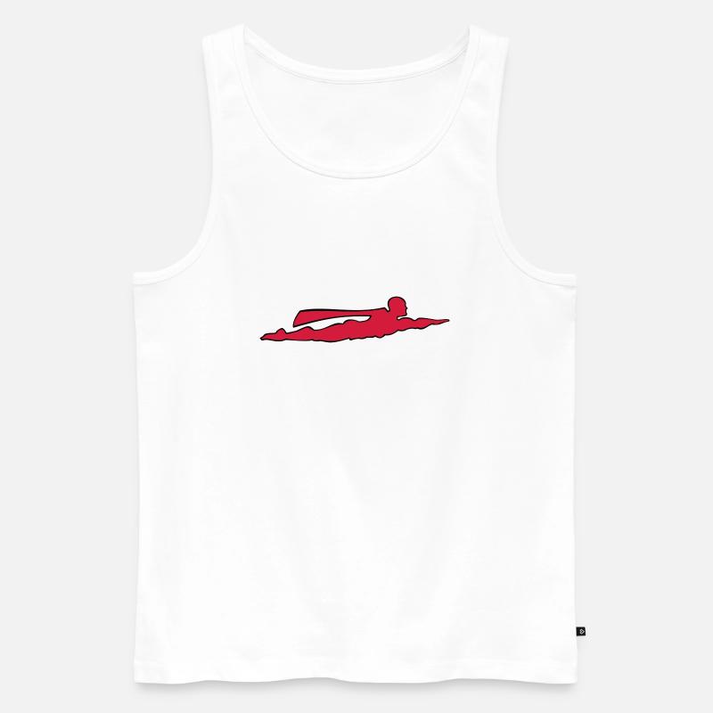 Superheld zweifarbig - Männer Premium Bio Tank Top - Weiß