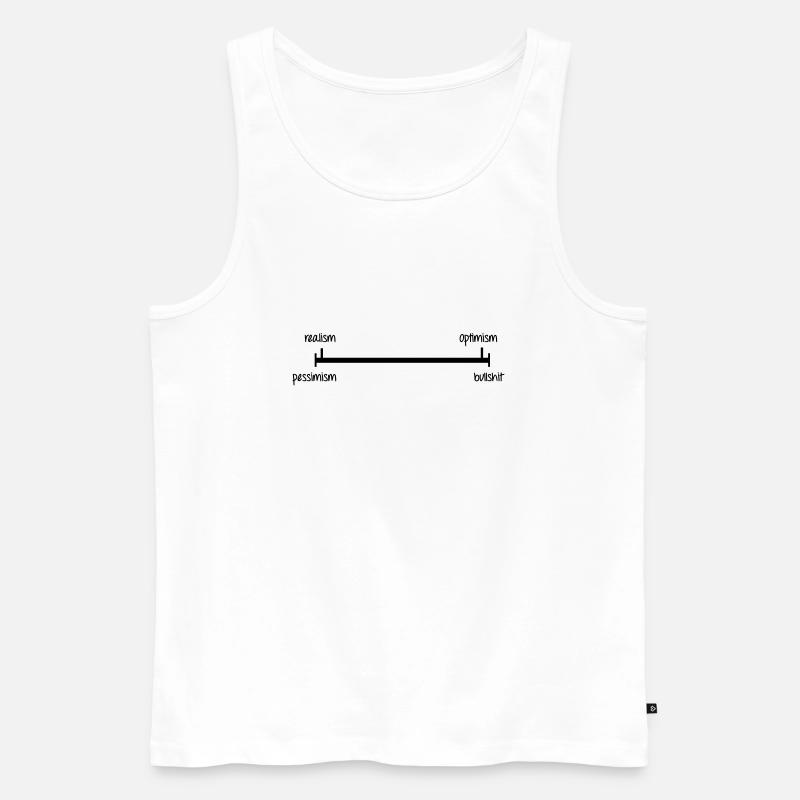 Optimism / Pessimism - Männer Premium Bio Tank Top - Weiß