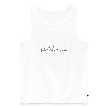 celle skyline - Männer Premium Bio Tank Top - Weiß - Vorne - AI Model Male 178 light (178cm)