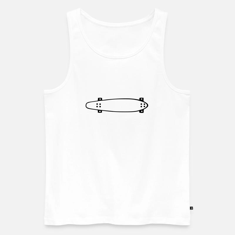 Longboard,longboarder,longboarding,skateboard,skat - Männer Premium Bio Tank Top - Weiß