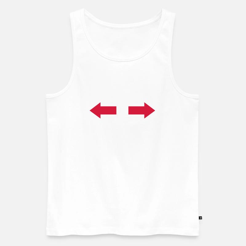 Pfeil - Männer Premium Bio Tank Top - Weiß