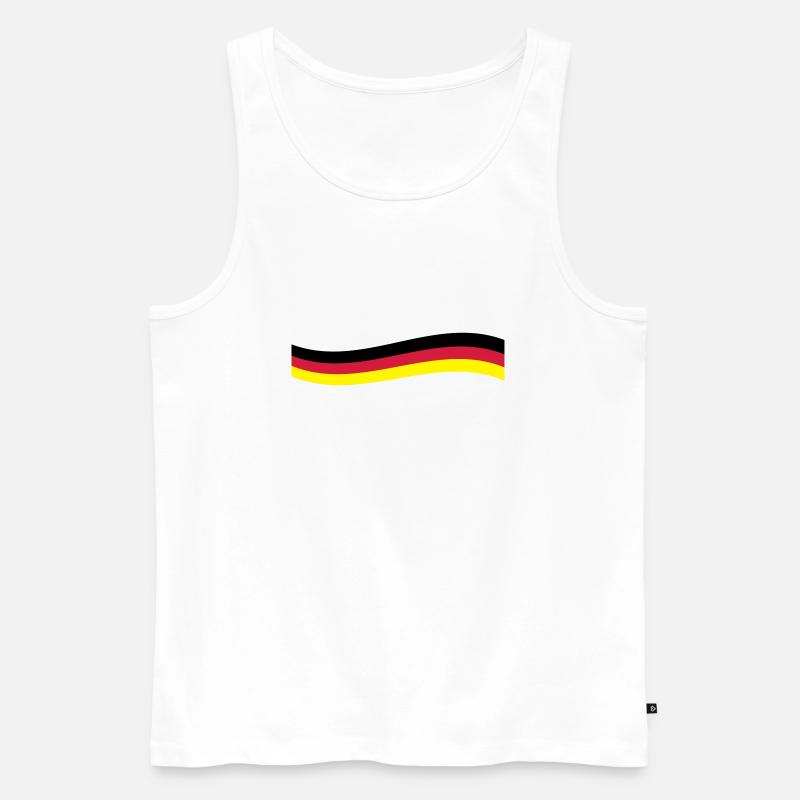 Deutschland - Männer Premium Bio Tank Top - Weiß