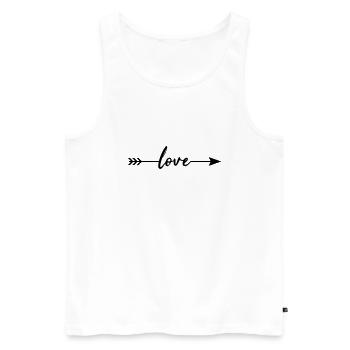 love bogenschuetze puls pfeil bogen schiessen tref - Männer Premium Bio Tank Top - Weiß - Vorne - AI Model Male 178 light (178cm)
