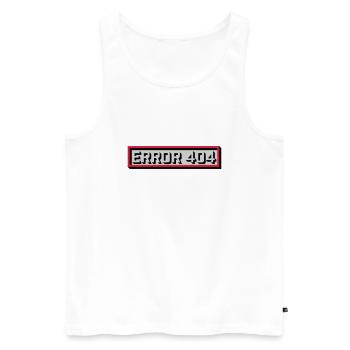 Error 404 Message Computer - Men's Premium Organic Tank Top - white - Front - AI Model Male 178 light (178cm)