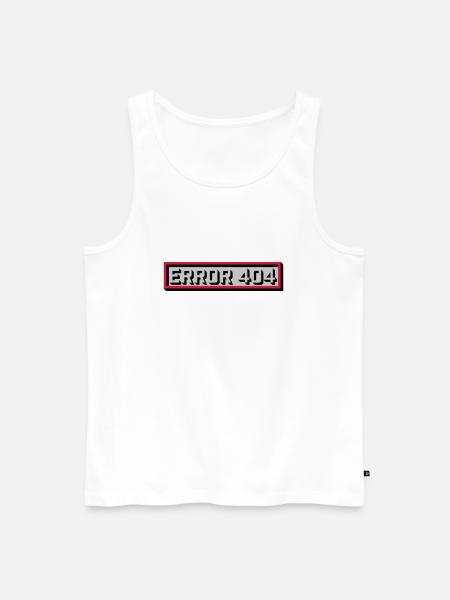 Error 404 Message Computer - Men's Premium Organic Tank Top - white